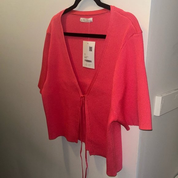 OAK+FORT CROPPED OPEN FRONT CARDIGAN NWT - Picture 3 of 8